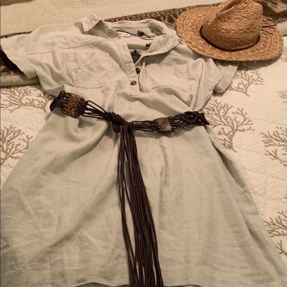 Organic Relaxed Linen Blend Summer Sightseeing 
Hiking (M) Excellent Condition
